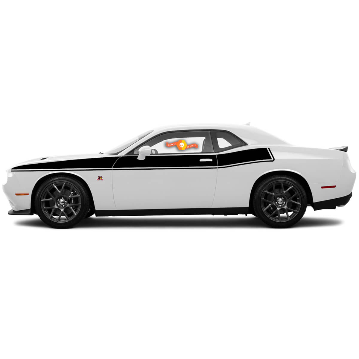 Dodge Challenger For 2015-2018 Side Stripes Pinstripe Bodyline Accent Decals Sticker graphics