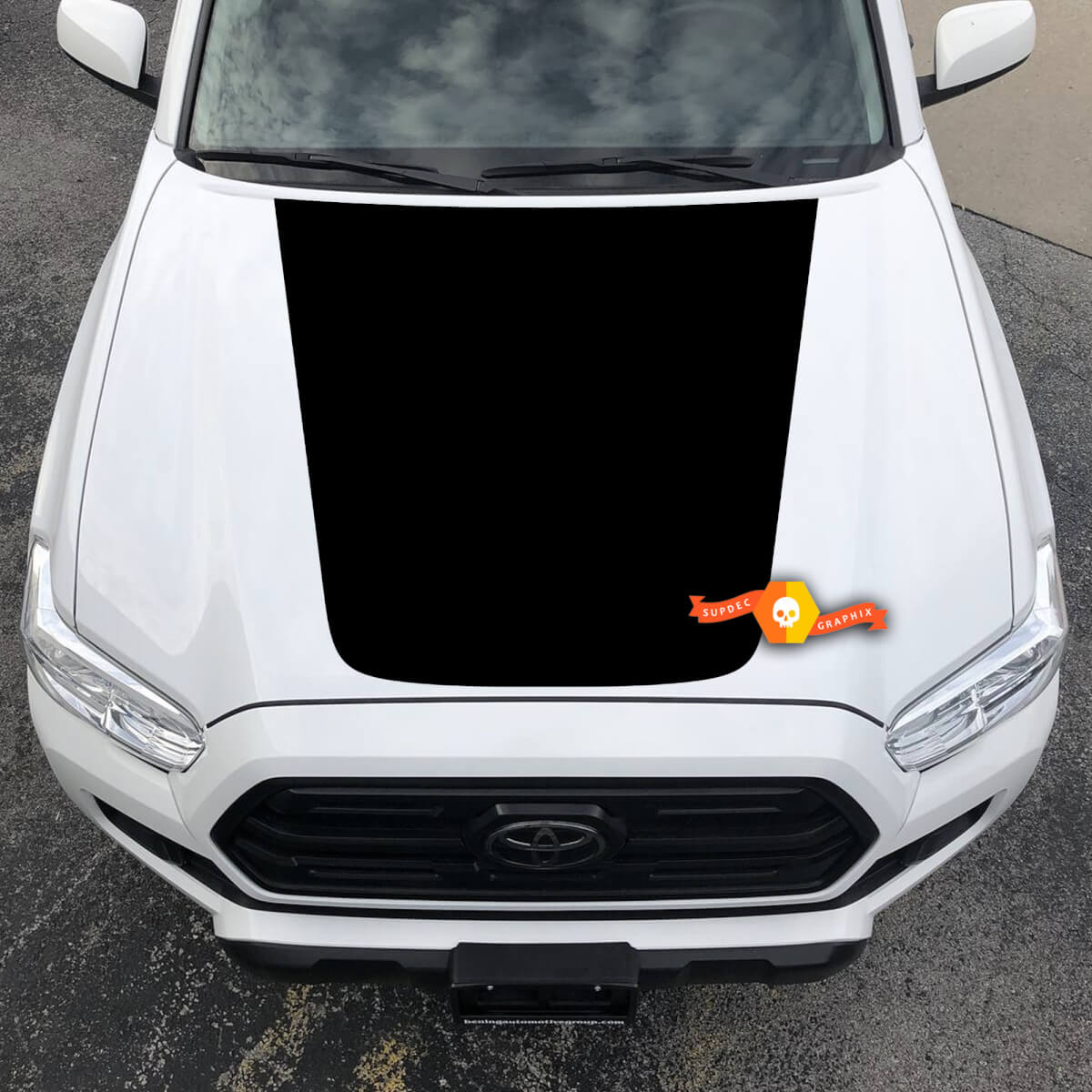 TRD Tacoma Hood NO! Scoop Blackout Vinyl Stickers Decal fit to Tacoma 16-21