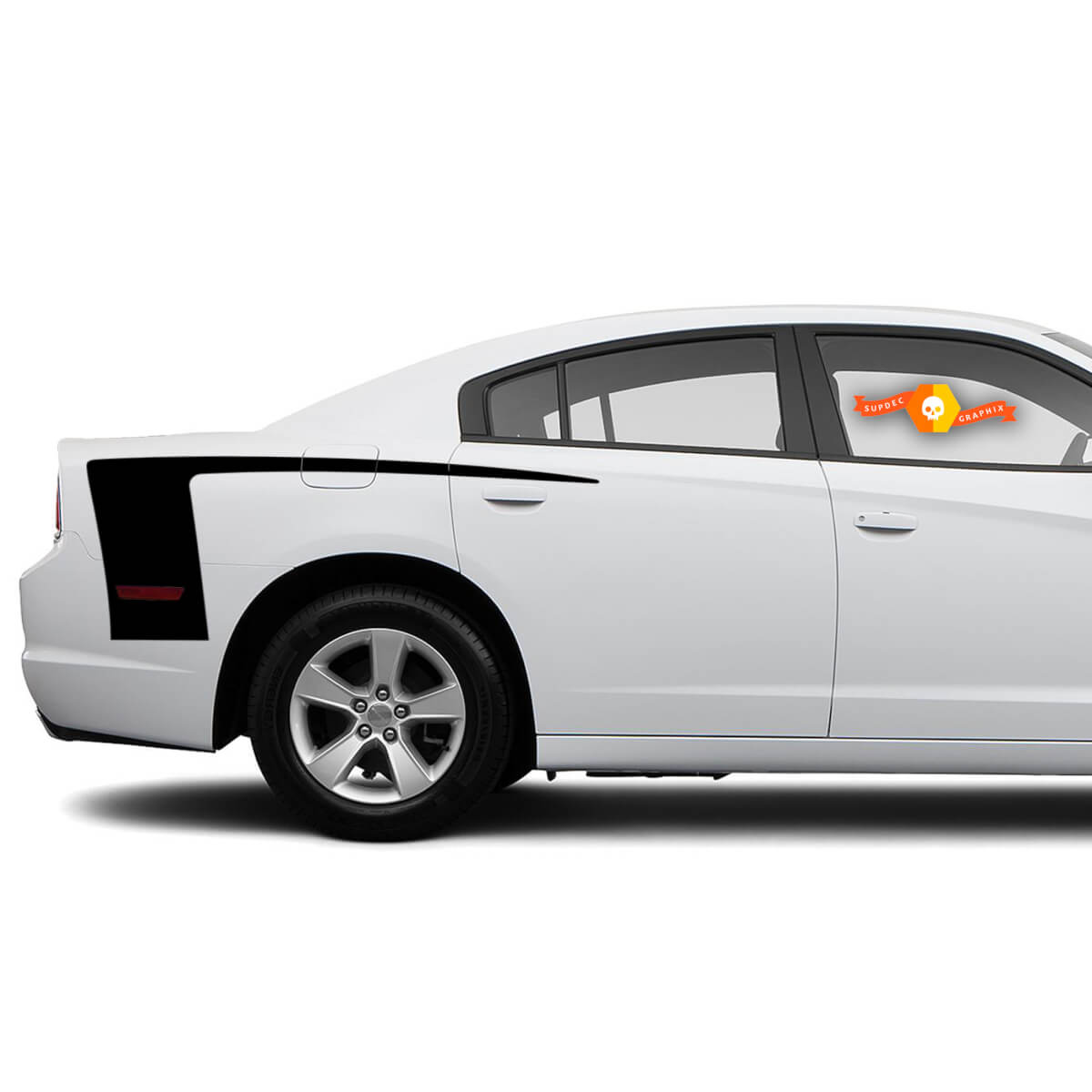 2 Hockey Solid  Style Vinyl Sticker Decal Stripe graphics -Fits 2012-2021 Charger RT SXT