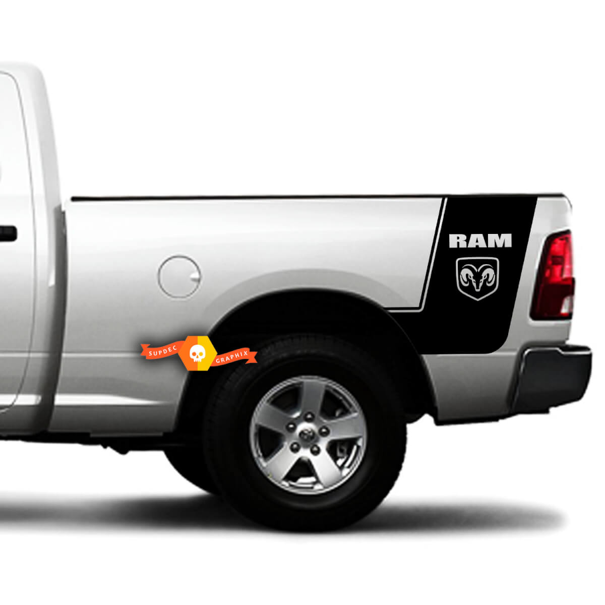 DODGE RAM 1500 2500 RAM RT Laramie Bed Vinyl Stripes Truck Custom Sticker Decal