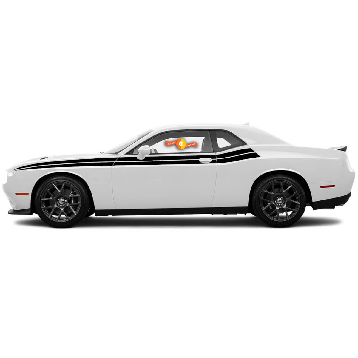 2 Dodge Challenger Stripes Dual Stickers Decals Vinyl Graphics 15 16 17 2018 2019 2020 2021