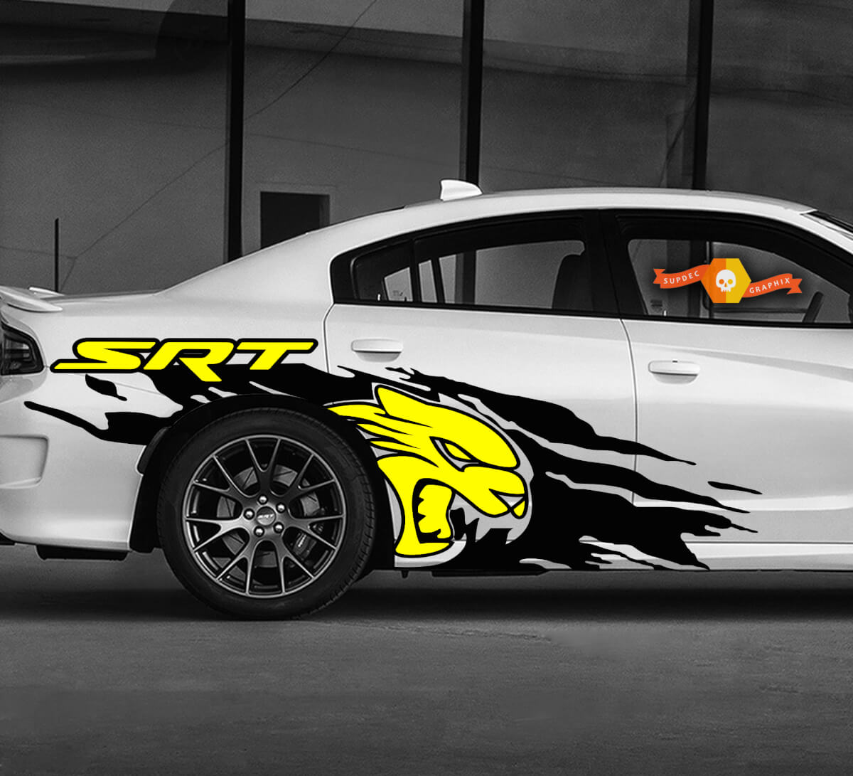 2 colors 2009-2019 Dodge Charger SRT Hellcat Splash GRAPHIC Sticker Decal