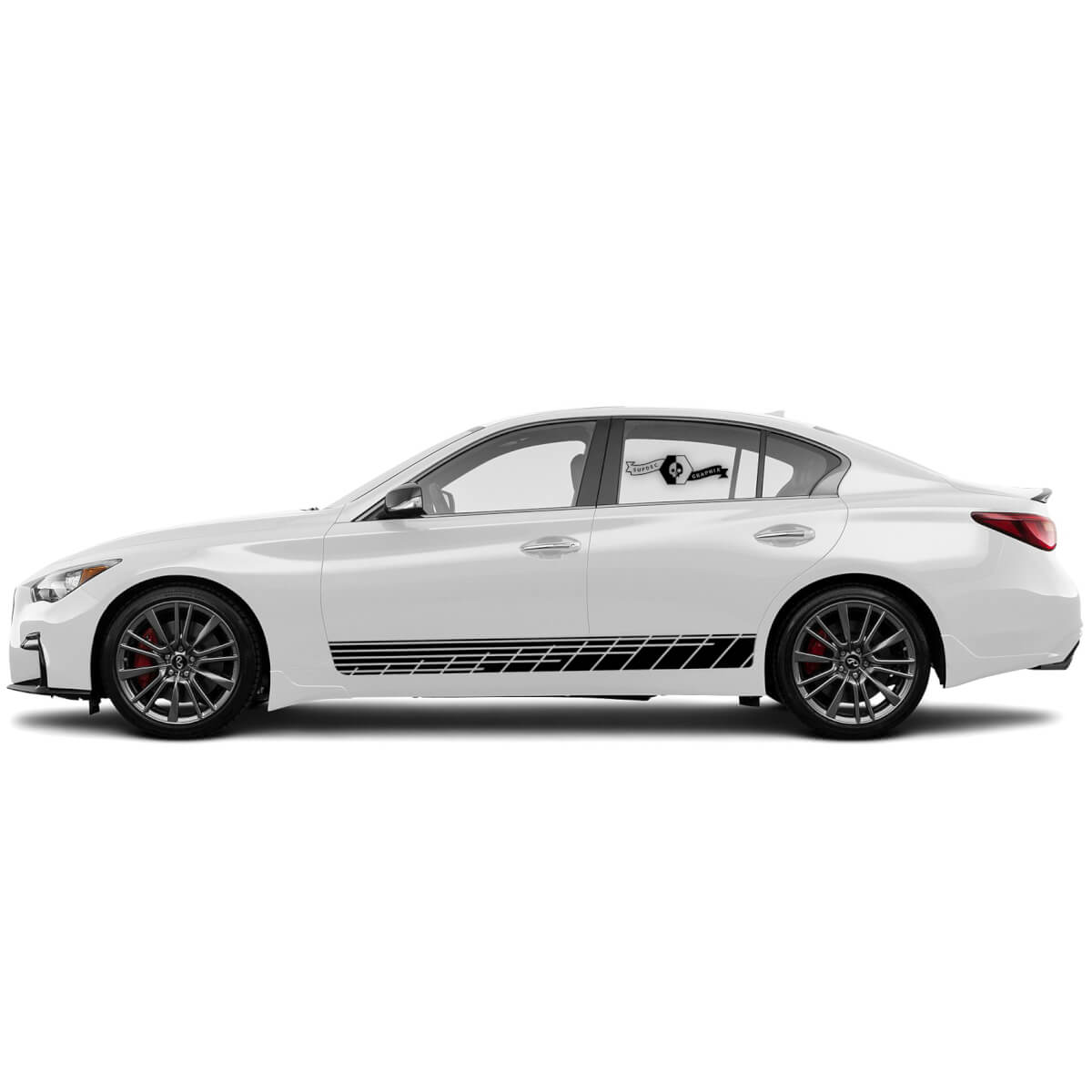 Pair Decal Sticker Side door thin lines Racing Stripe for INFINITI Q50 Q60