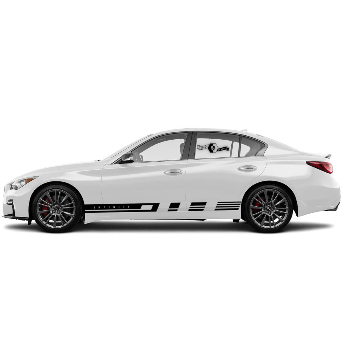 Pair Decal Sticker Side door Body Side Stripe for INFINITI Q50 Q60