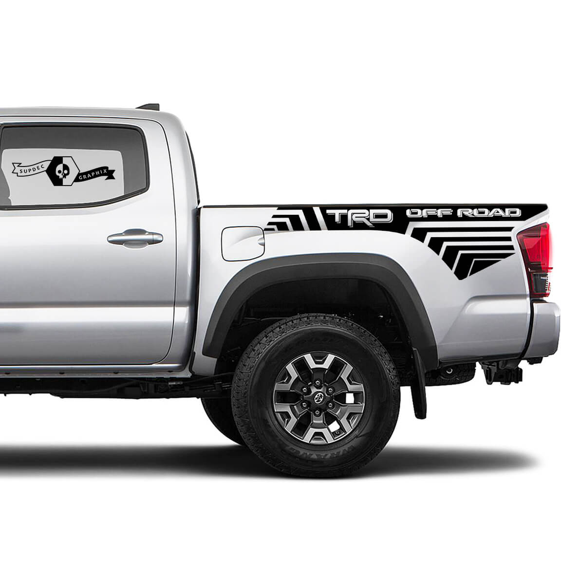 TRD 4x4 Off-Road Lines BedSide Side Vinyl Stickers Decal fit to Toyota Tacoma Tundra all years
