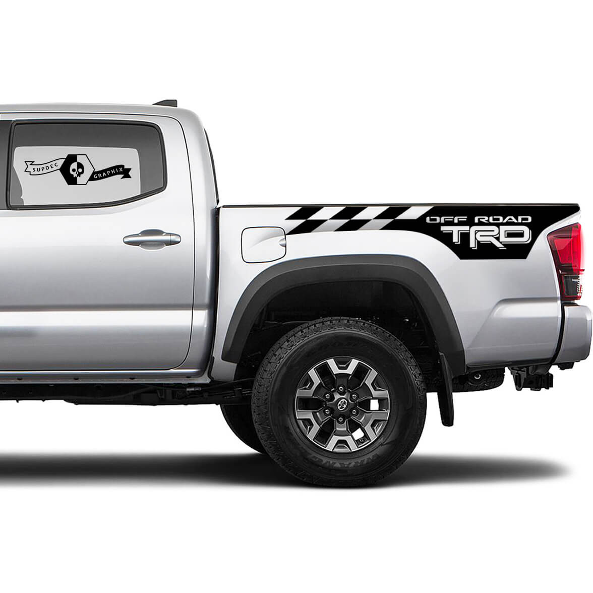 TRD 4x4 Off-Road Checkered Flag BedSide Side Vinyl Stickers Decal fit to Toyota Tacoma Tundra all years #11