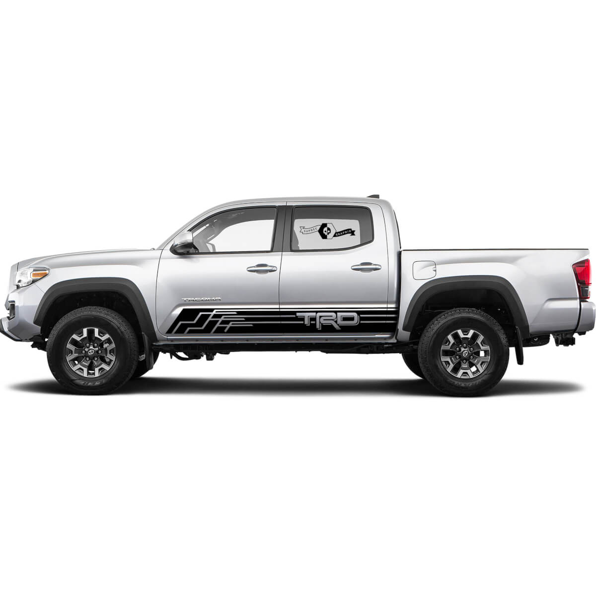 TRD off road Lines Rocker Panel BedSide Side Vinyl Stickers Decal fit to Toyota Tacoma Tundra all years 4