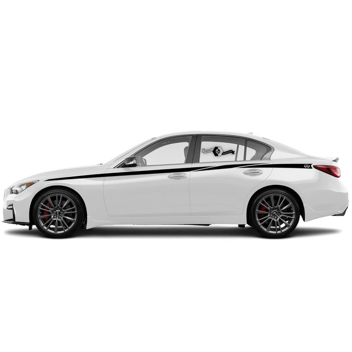 Kit Door Accent Top Body Trim Strip Side Decal Sticker door Stripe for INFINITI Q50 Q60