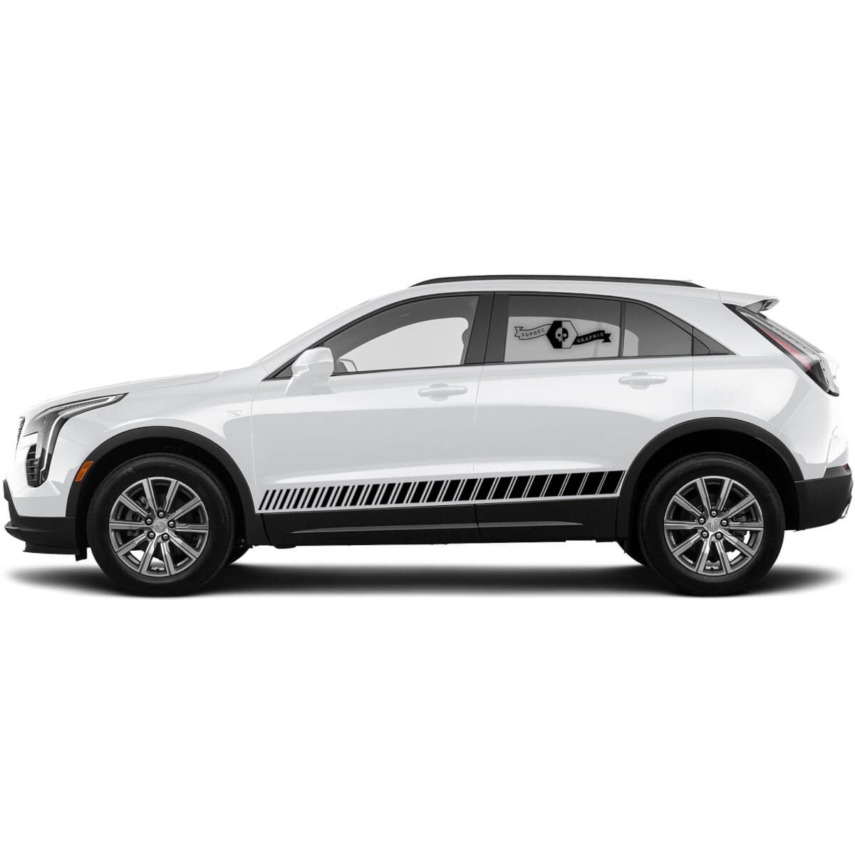 2 New Decal Rocker Panel Sticker Lines Split Lines Classic Stripe for Cadillac XT4