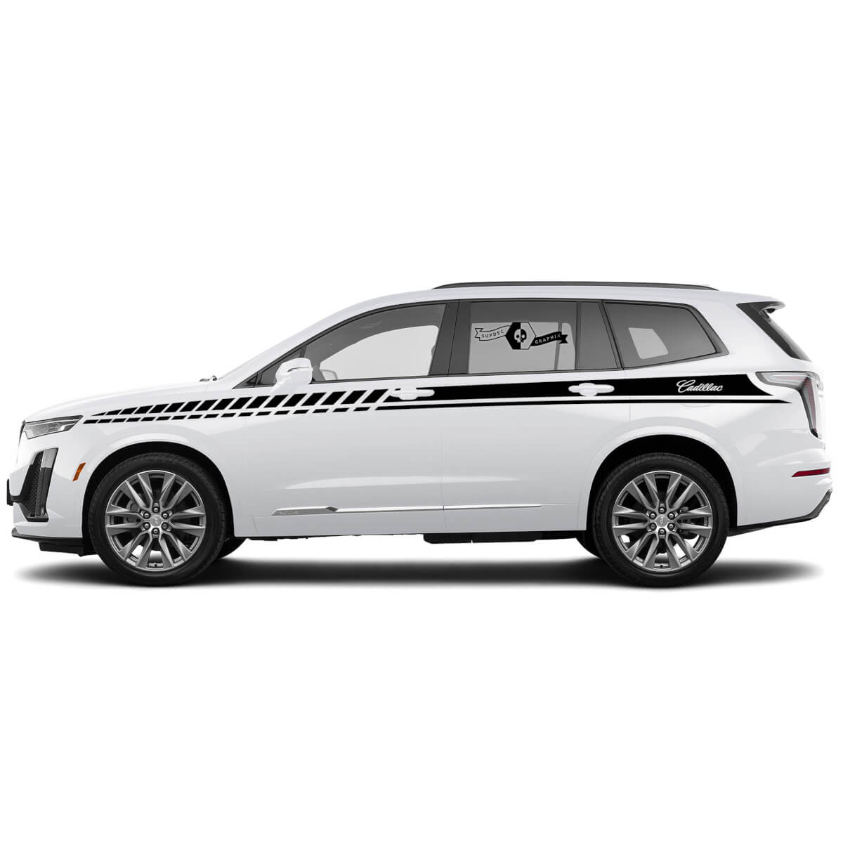 2 New Decal Sticker Doors Up Accent  Lines Wrap vinyl Decal for Cadillac XT6