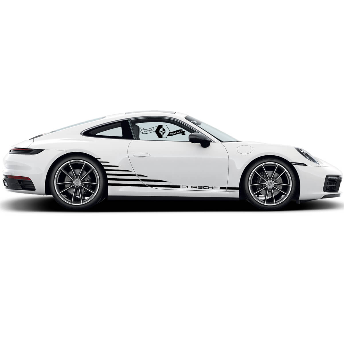 Porsche Stickers Stripes Porsche 911 Doors Wrap Carrera  Side Decal Sticker 
