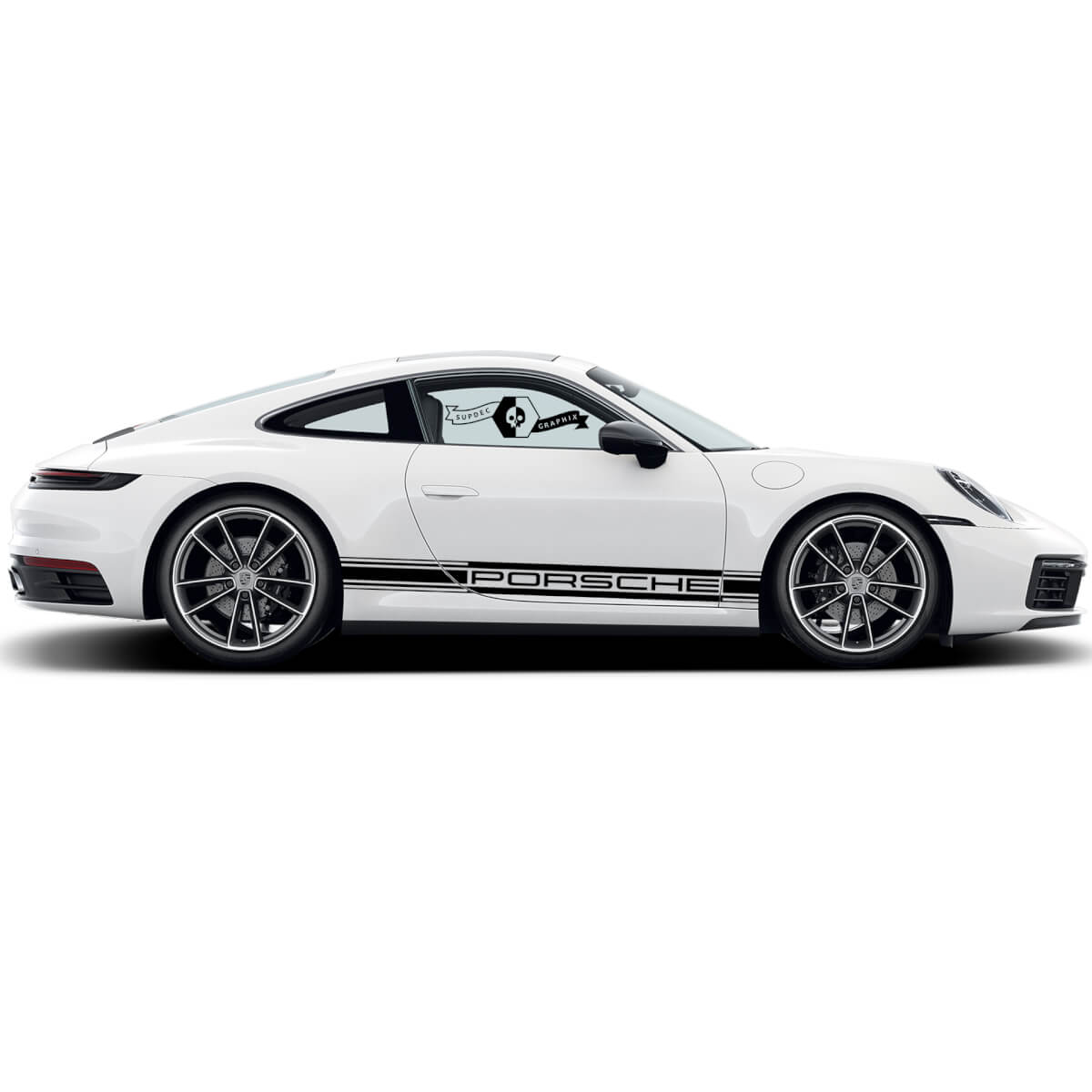 2 Porsche 911 Porsche Carrera Classic Side Stripes Doors Kit Decal Sticker 