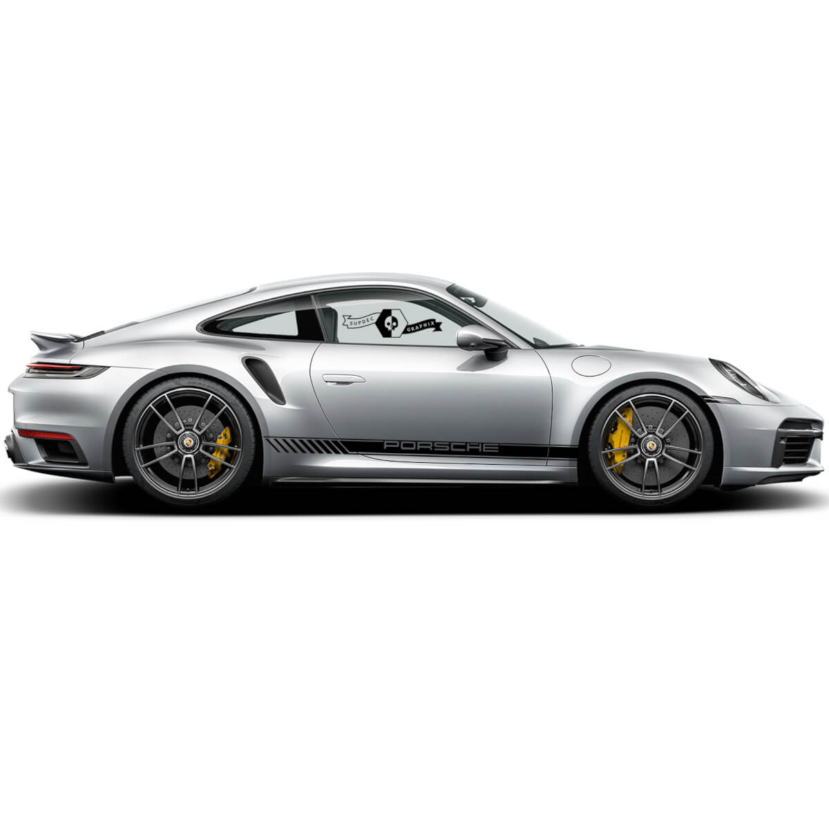 2 Porsche 911 Porsche Up center Carrera Classic Side Stripes Doors Kit Decal Sticker 