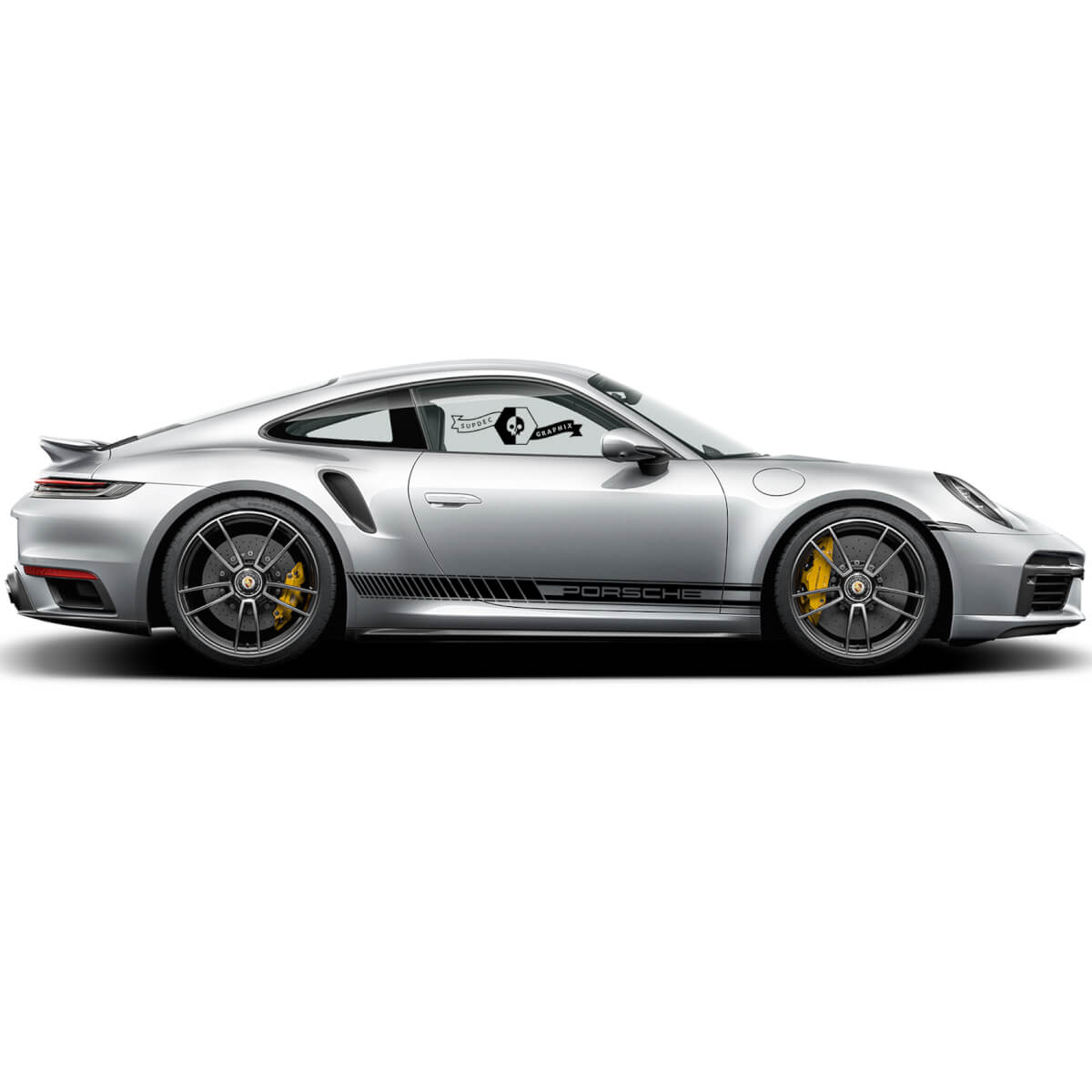 2 Porsche 911 Porsche Modern center Carrera Classic Side Stripes Doors Kit Decal Sticker 
