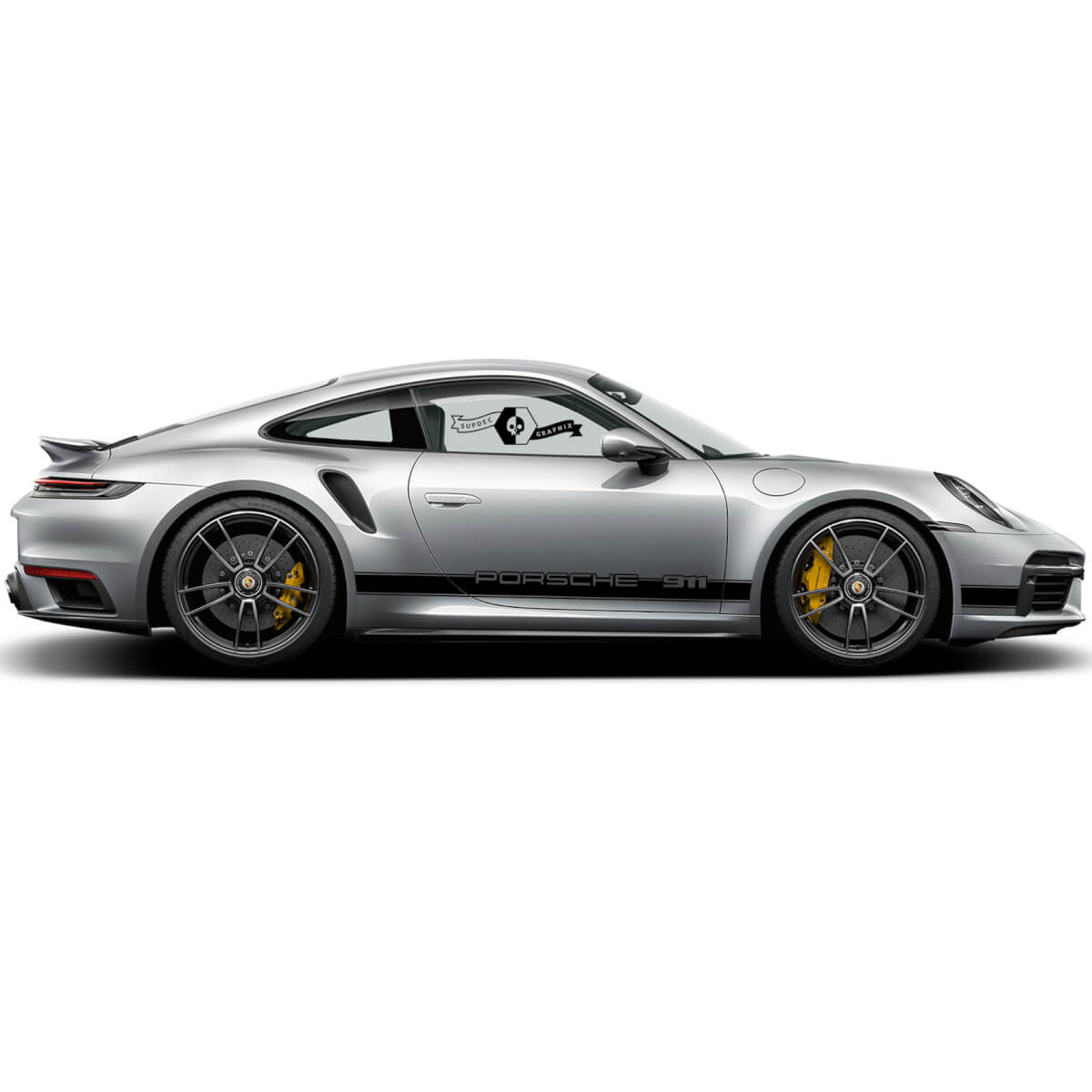 2 Porsche 911 Retro Carrera Classic Side Stripes Doors Kit Decal Sticker
