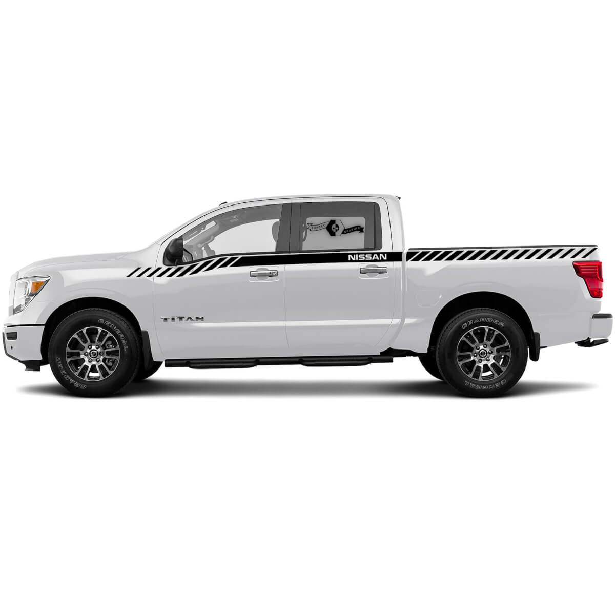 2 Nissan Titan Accent Body Up Line Logo Vinyl Decal Sticker Graphic Side Stripe Doors
