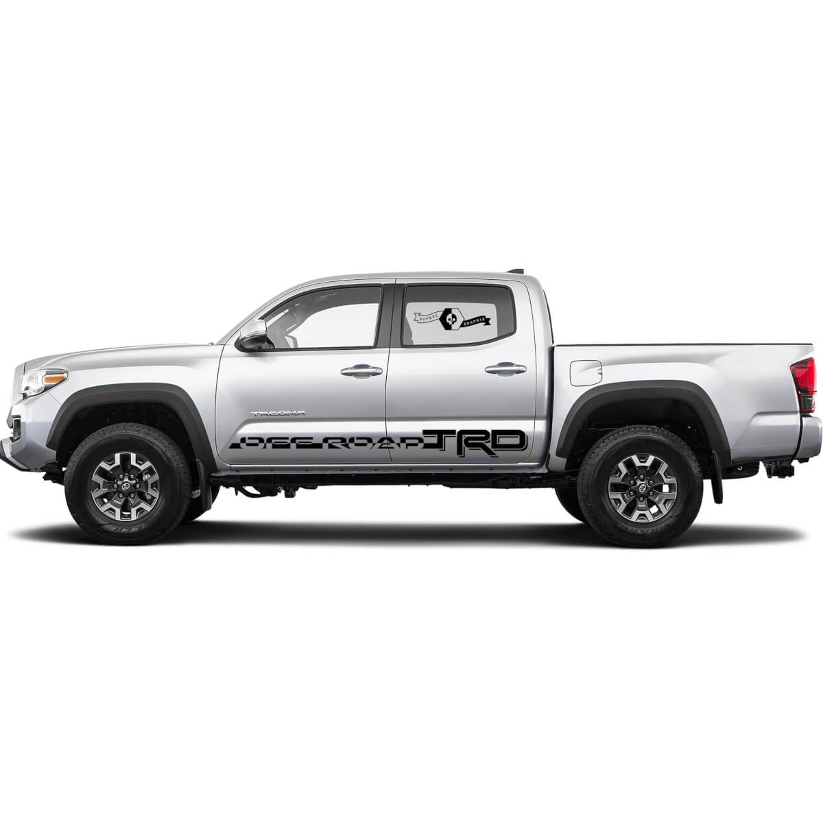 2 ඩිකාල් තිරයේ තිර දැල් තිරය Toyota Trd Off Road Tacoma Stripe Rocker Panel ඩිකාල් තිරයේ පැනල් දැල් තිරය අධිකාරීත්ව පැනල් දැල් තිරය ග්‍රැෆික් සයිඩ්
