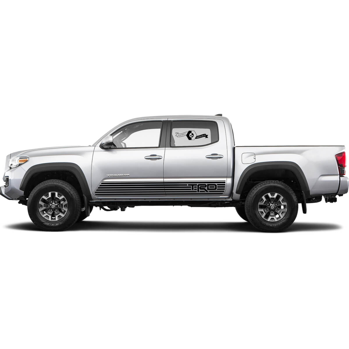 2 Decal sticker kit For Toyota Trd Slit Lines Tacoma Stripe Doors Wrap Rocker Panel Decal Sticker Graphic 