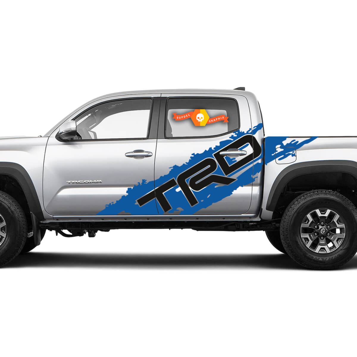 Toyota Tacoma 2005-2022 Custom Two Colors Side Sticker Decal Truck Wrap - TRD SIDE