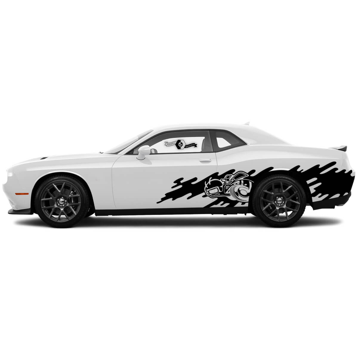 Pair Dodge Challenger SRT Scat Pack Door Side Stickers Decals Vinyl Graphics - new