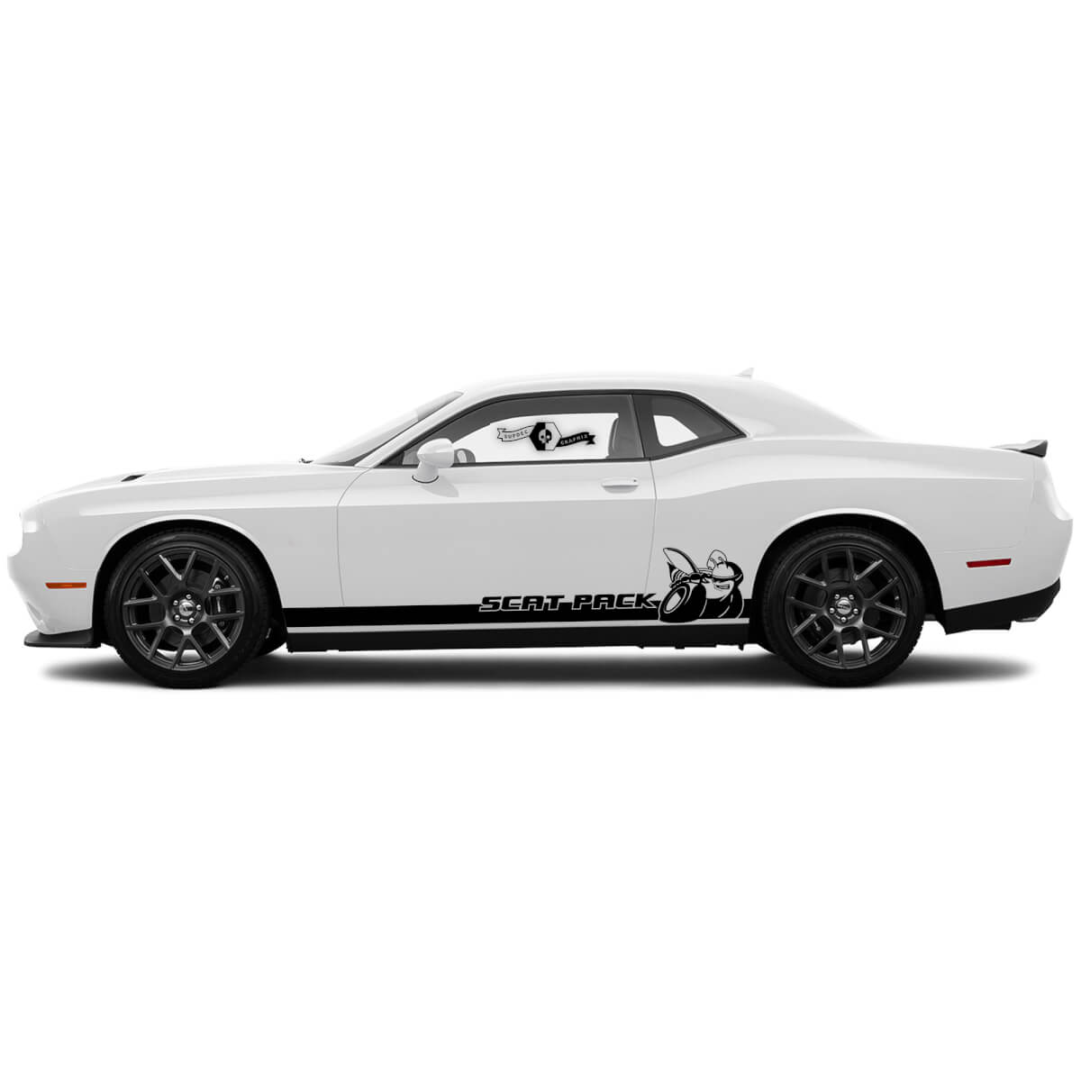 Dodge Challenger SRT Scat Pack Rocker Panel Stickers Decals Stripe Vinyl Graphics - new