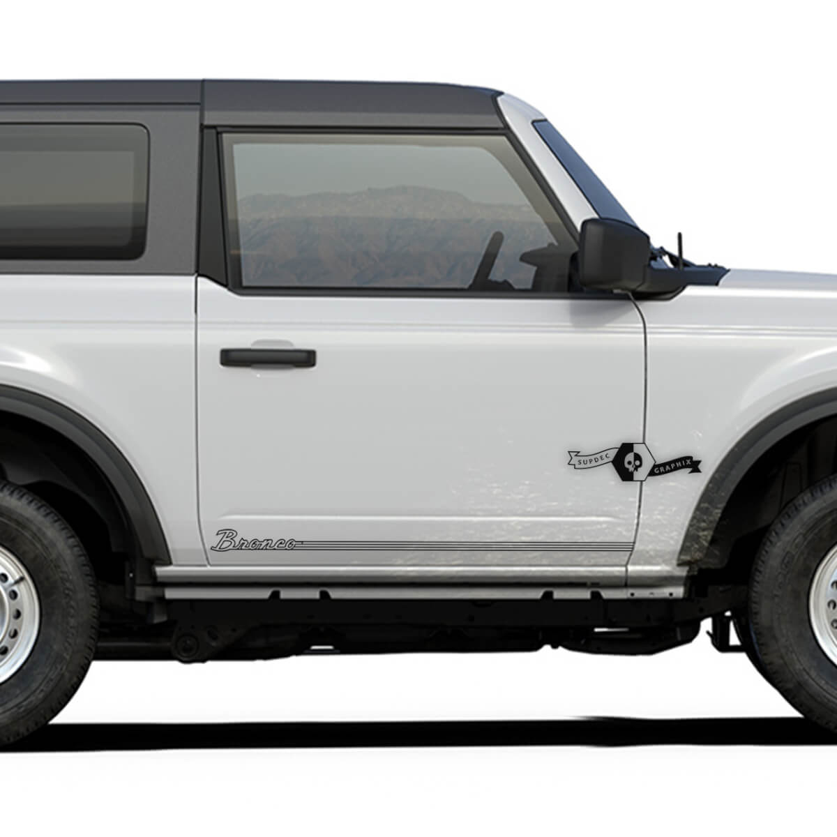 Pair of Bronco Side Doors Stripe Decals Stickers for Ford Bronco 2021 - нов
