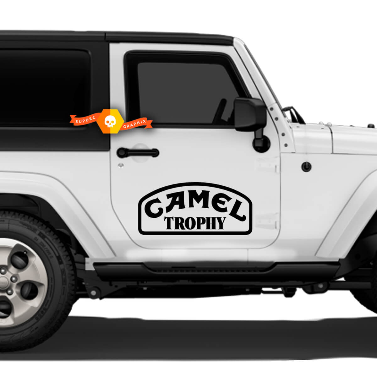Pair Jeep Camel Trophy Sticker Doors For 2021 Vinyl Decal Sticker 