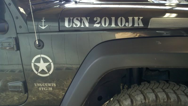 Jeep Wrangler Amiral Maurice Curts US Navy USA dit USN SSf-38 USS CURTS Autocollant Décalcomanie
