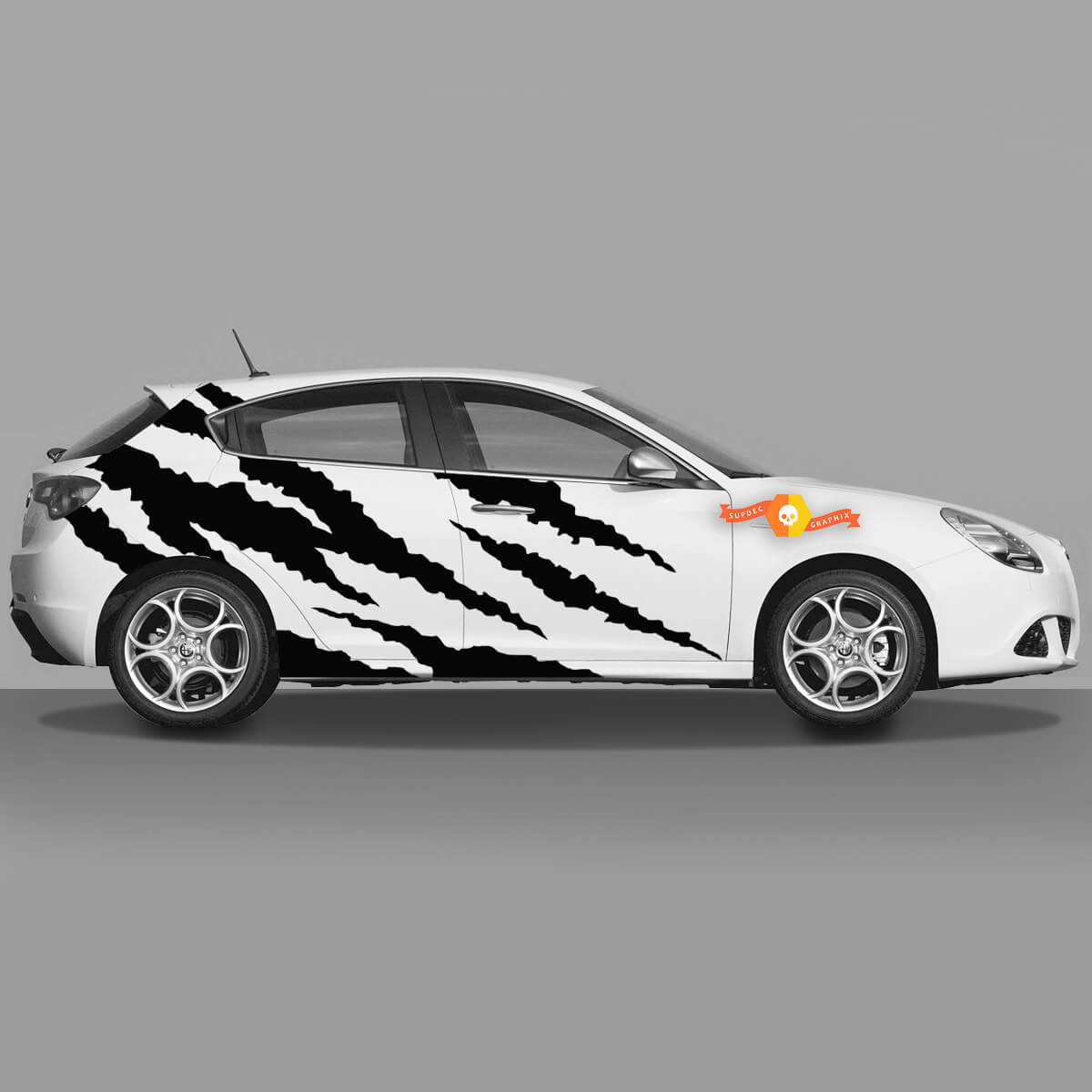 2x Doors Body Decal fits Alfa Romeo Giulietta Stickers Decals Vinyl Graphics Claw Marks 2021