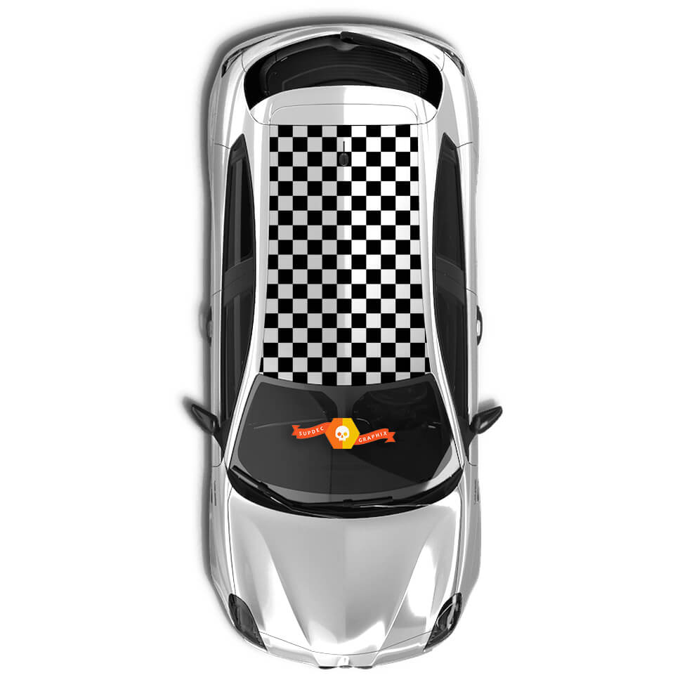 Vinyl Decals side Graphic Stickers Alfa Romeo roof checkered flag Grand Chess Board new 2022
