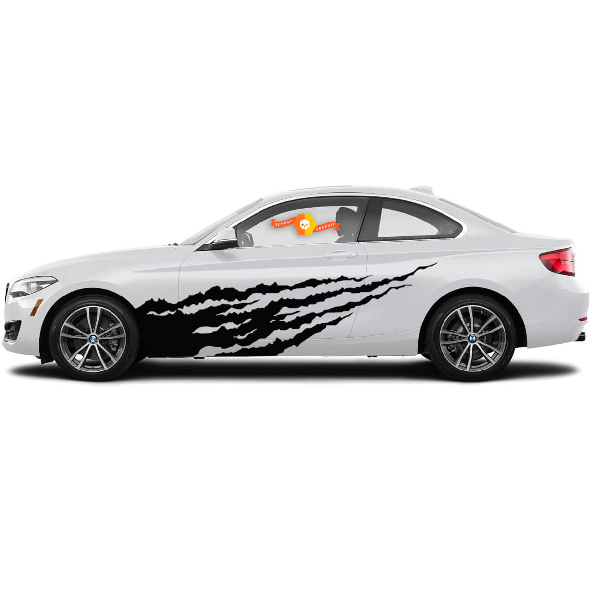 Pair Vinyl Decals Graphic Stickers side for BMW 1 Series 2015 jellyfish
