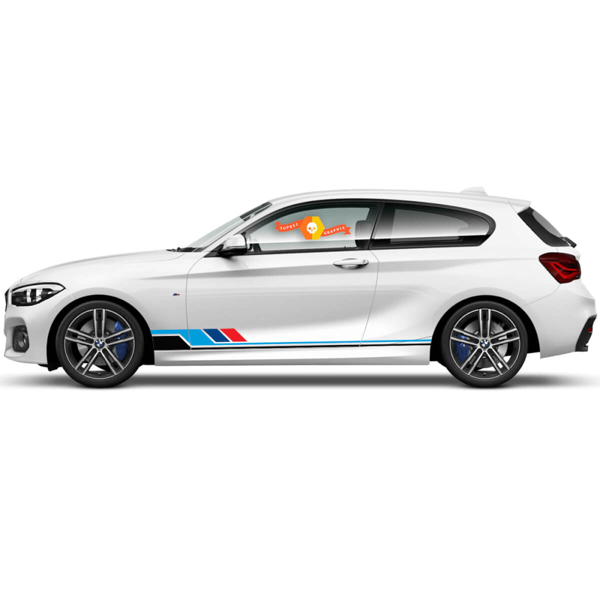 2x Vinyl Decals Graphic Stickers side bmw 1 series 2015 rocker panel strips new