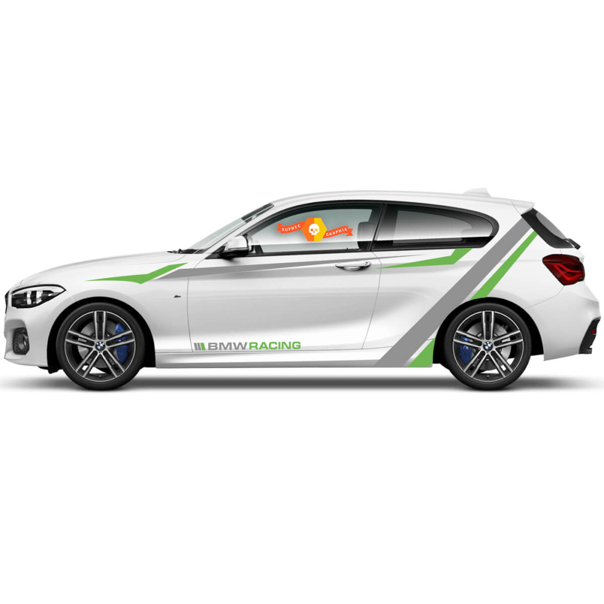2 x Vinyl Decals Graphic Stickers side bmw 1 series 2015 door ecology style 