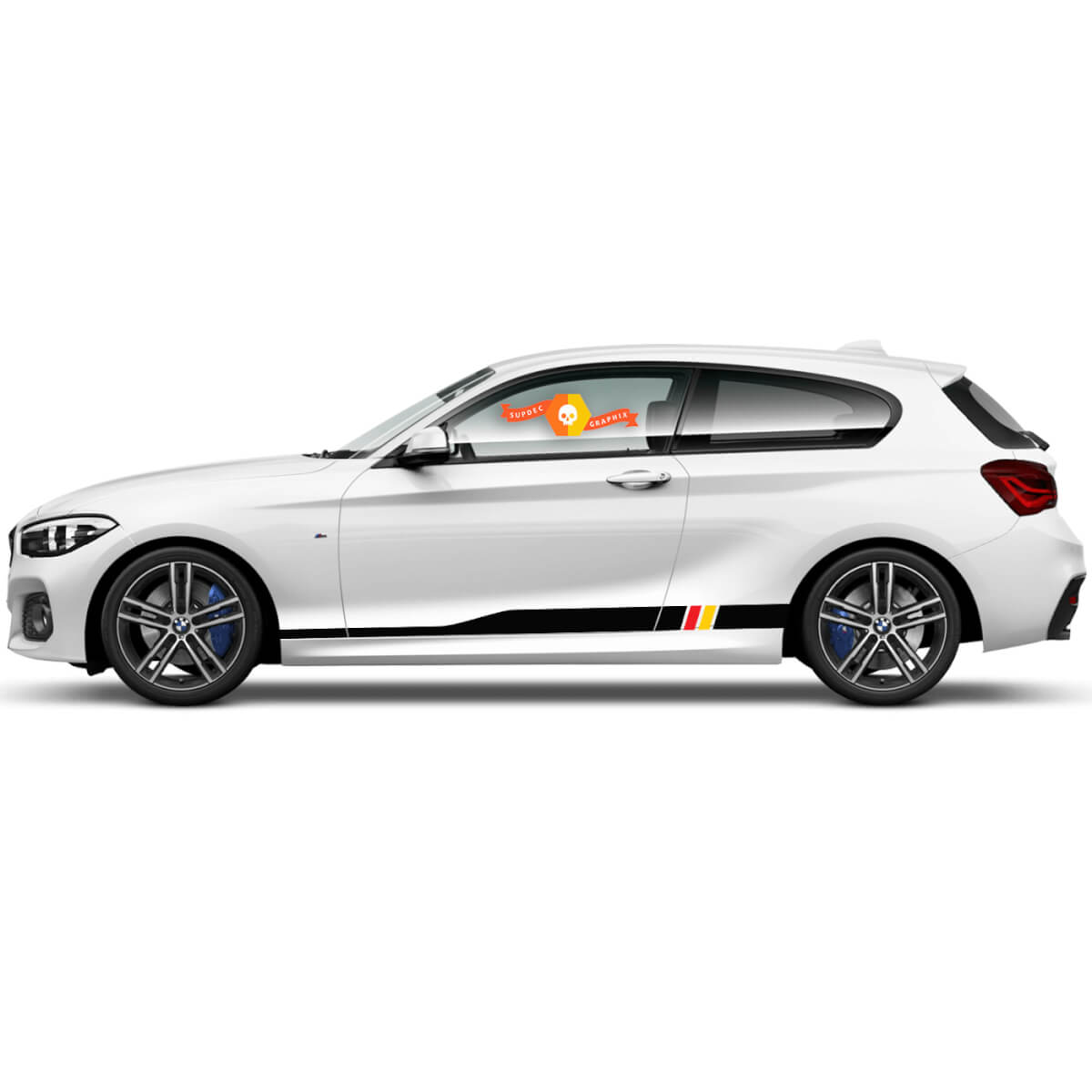 2 x Vinyl Decals Graphic Stickers side bmw 1 series 2015 rocker panel Germany 