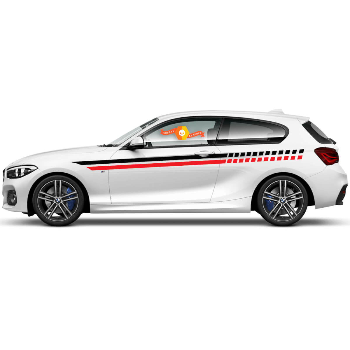 2x Vinyl Decals Graphic Stickers side bmw 1 series 2015 door drawing 2022