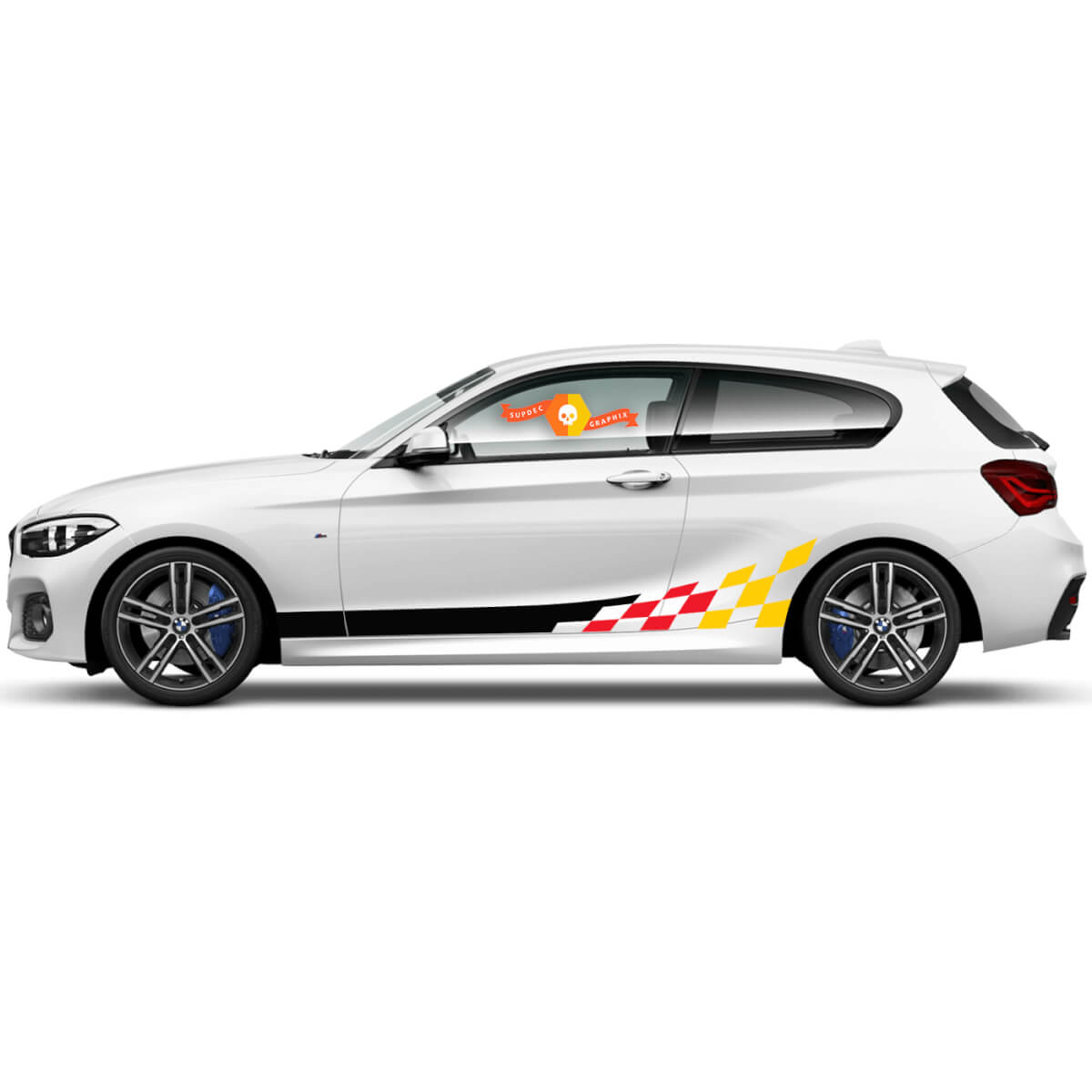 2x Vinyl Decals Graphic Stickers side bmw 1 series 2015 rocker panel track Garmany