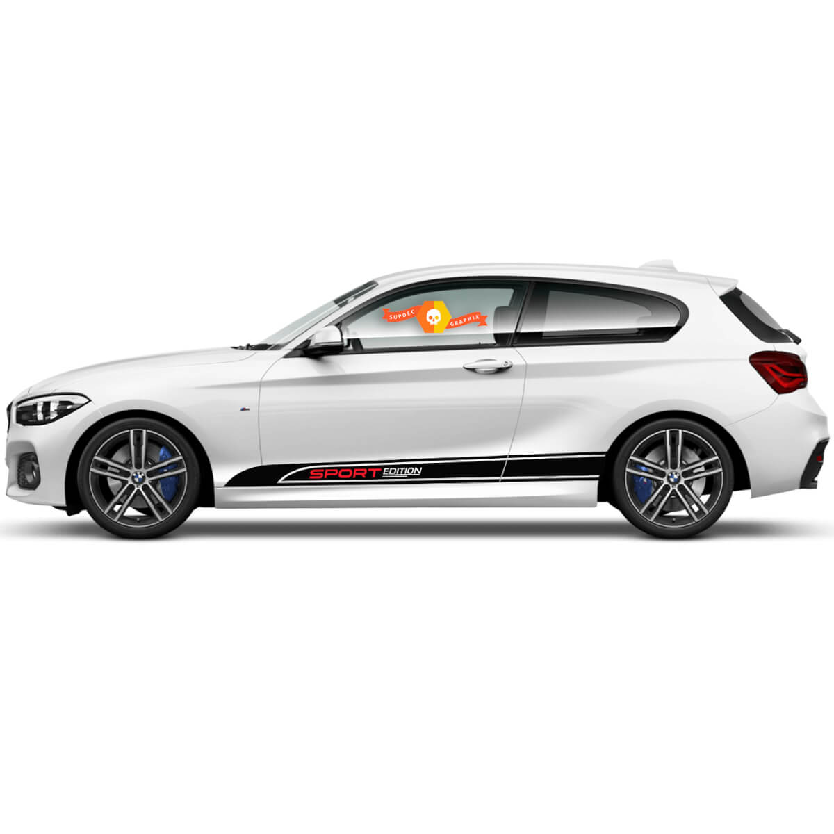 2x Vinyl Decals Graphic Stickers side bmw 1 series 2015 rocker panel Sport Edition