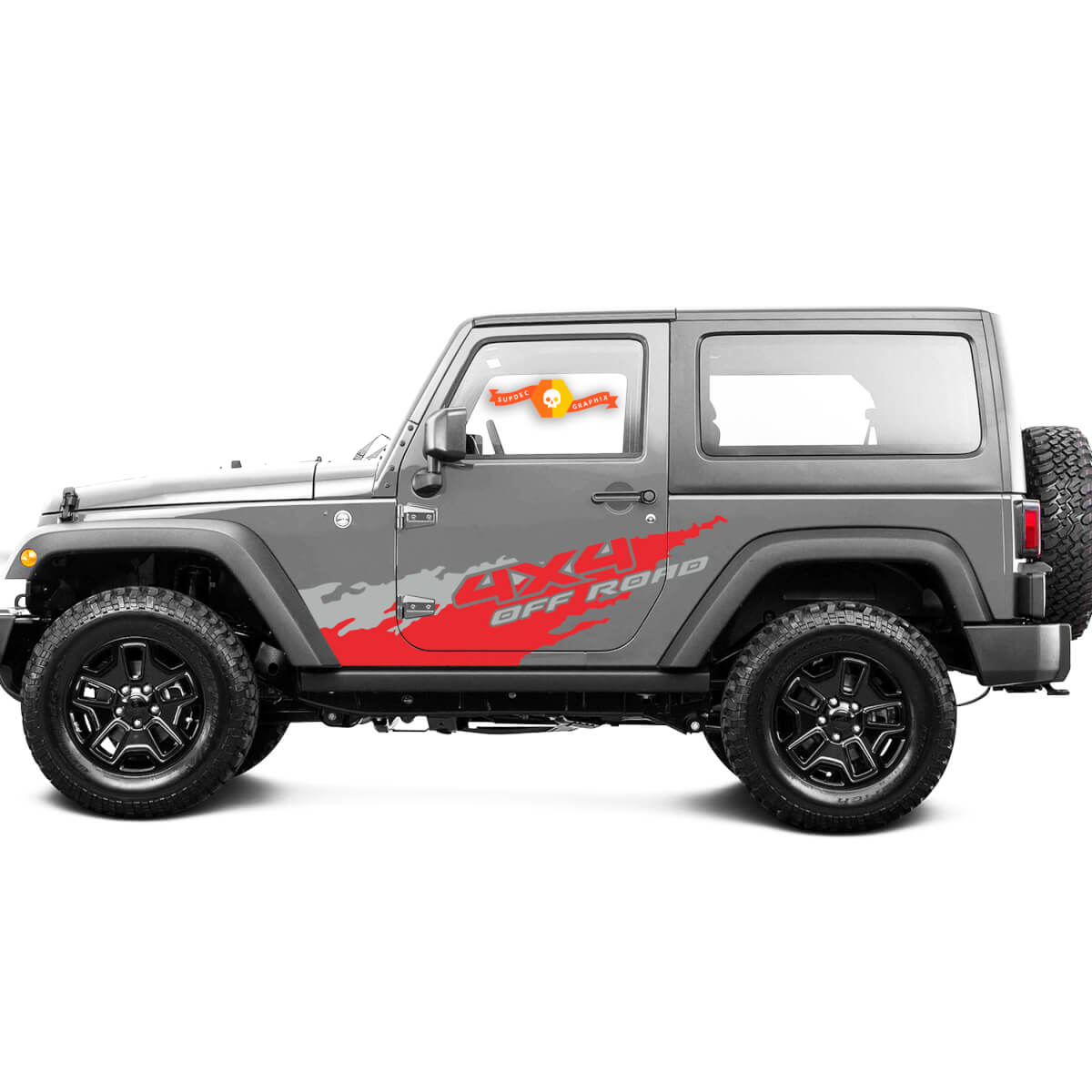 2 Colors New JEEP Decal Sticker mud splash 4x4 Off-road side door graphics Wrangler Door