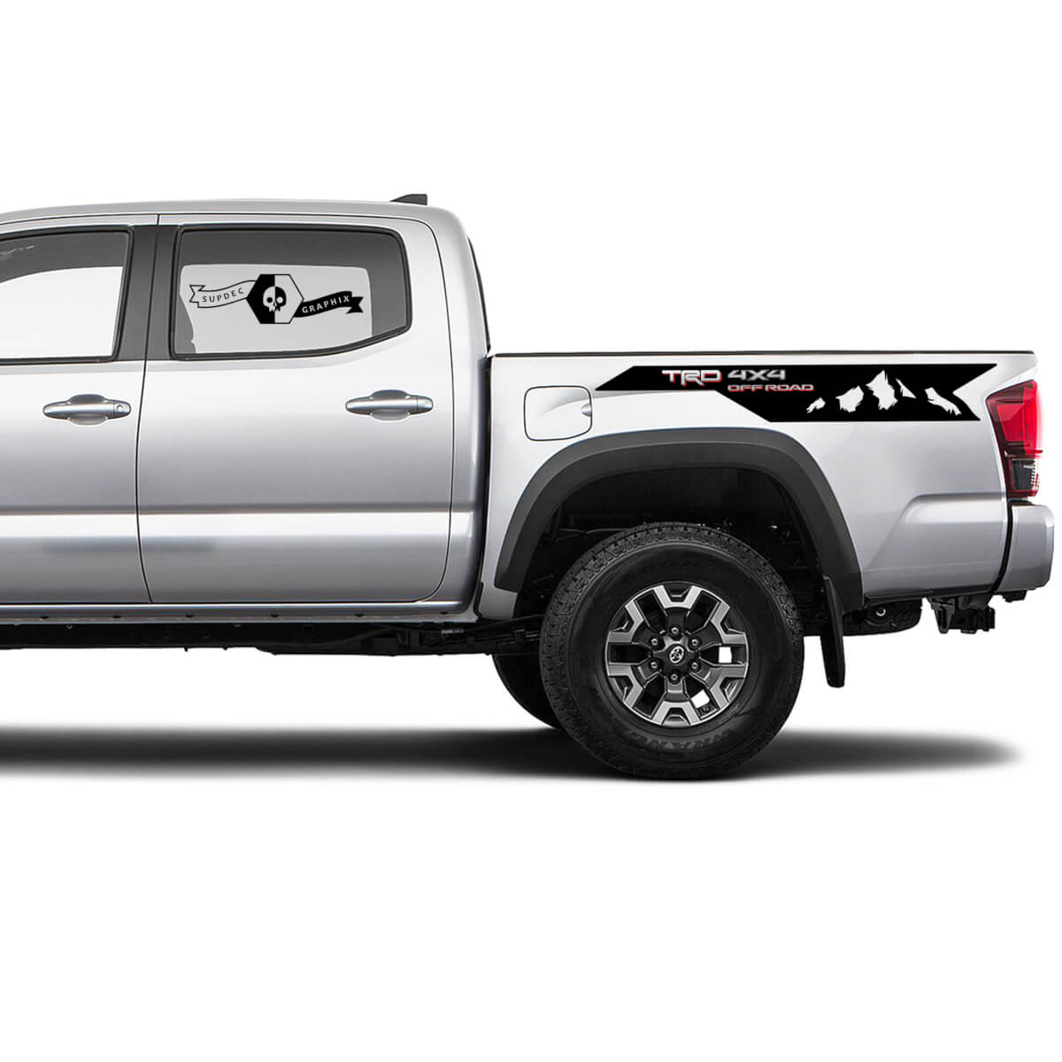 2 Tacoma 2 Colors Side Bed Mountains TRD 4x4 Off-Road Vinil Stickers Decal Kit para Toyota Tacoma
