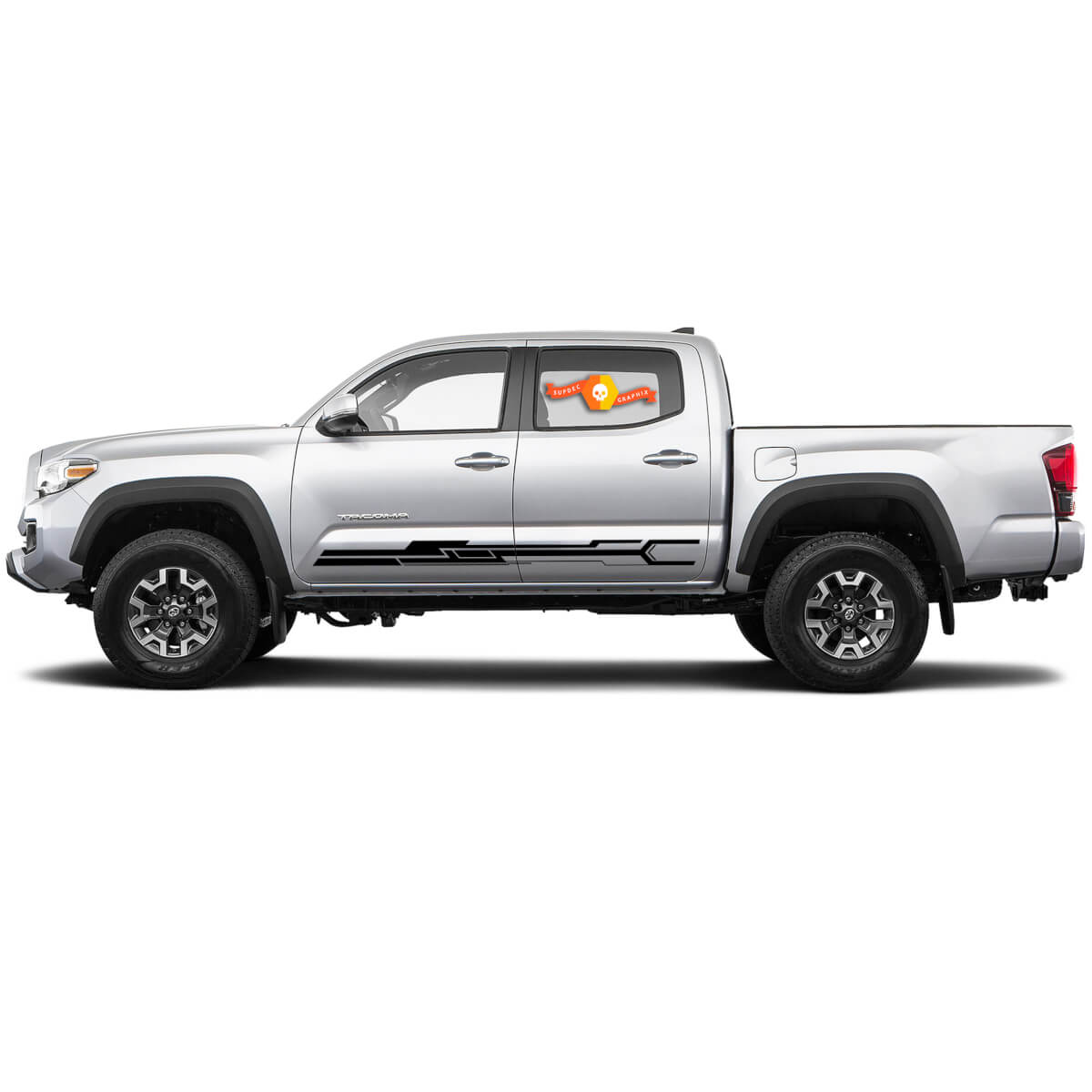 Modern Pair Stripes for 2015-2021  Tacoma Side Rocker Panel Vinyl Stickers Decal fit to Toyota Tacoma Modern