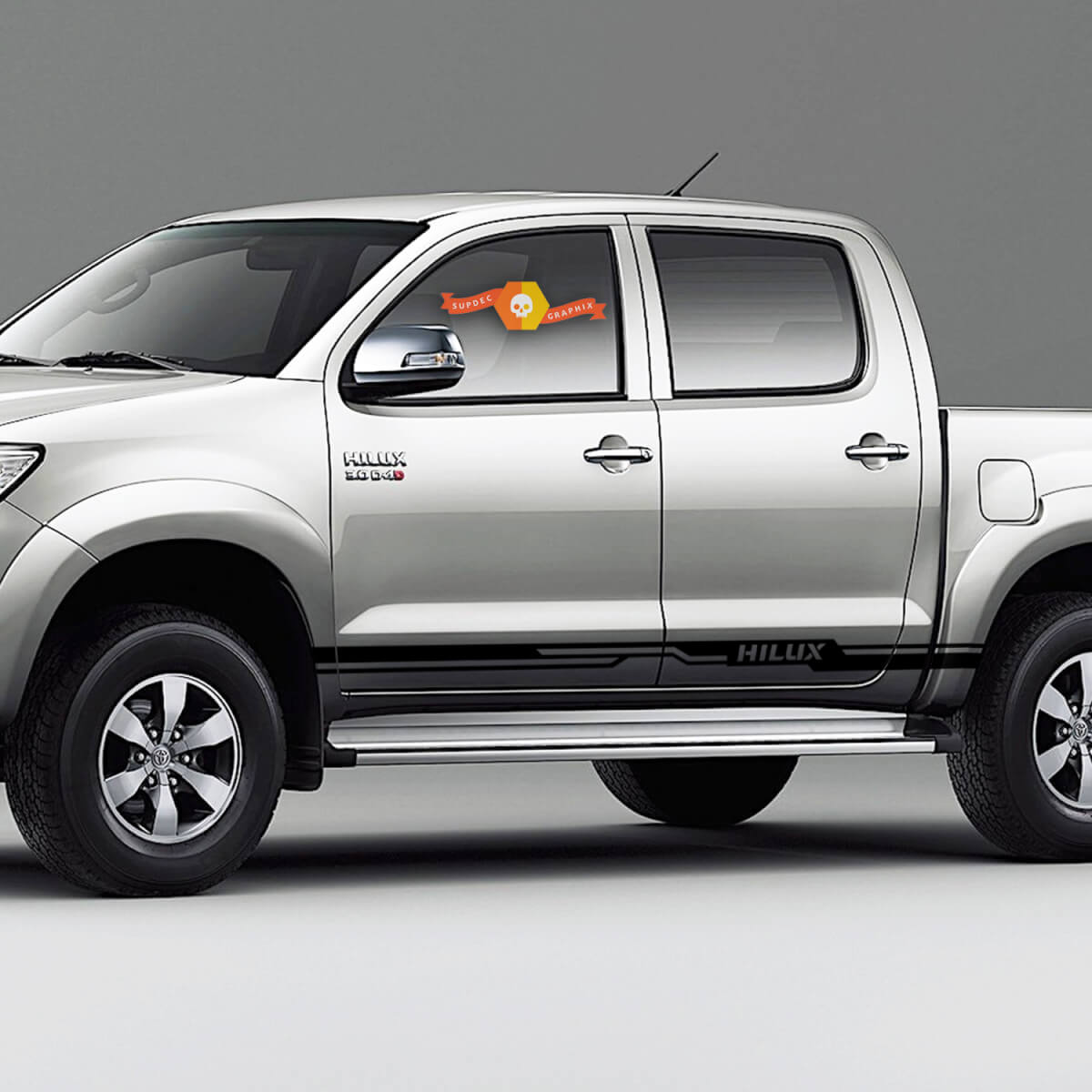 Pair Toyota Hilux Side Rocker Panel Vinyl Stickers Decal graphics rally sticker
