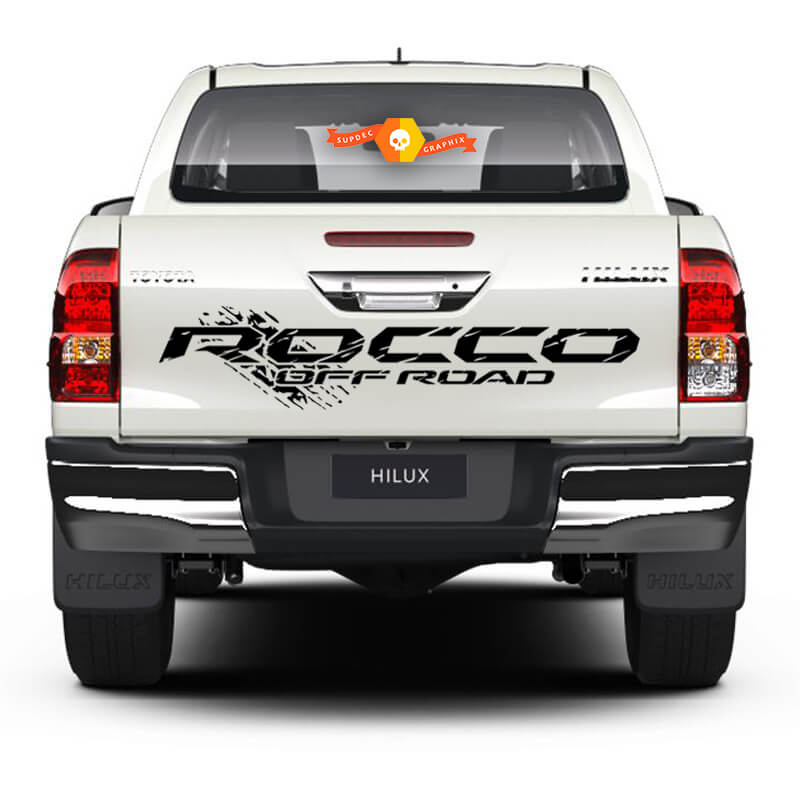 Toyota Hilux 2016 - 2021 Rocco Off Road Rear Destroyed Stickers Decals Trd Trunk Tailgate 