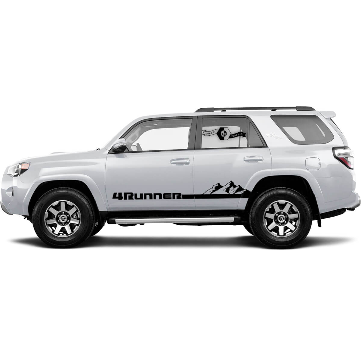 Pair of Mountains 4Runner Side Doors Mountians Vinyl Decals stripe Stickers for Toyota 4Runner TRD