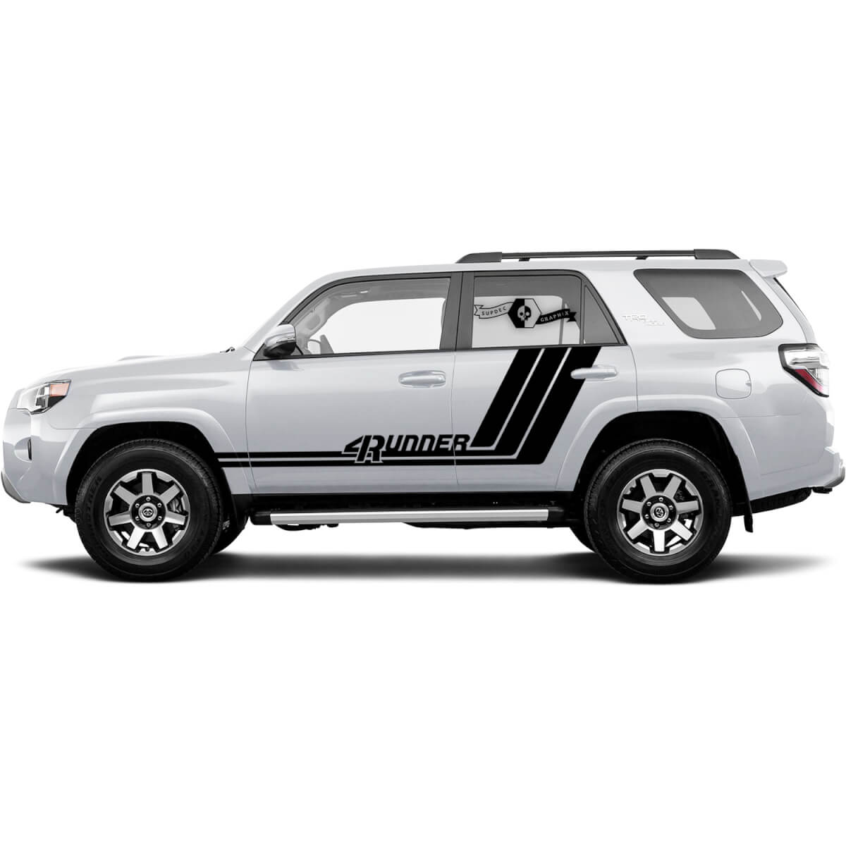 2x Mountains 4Runner Side Doors Mountain Vinyl  old school Decals stripe Stickers for Toyota 4Runner TRD 