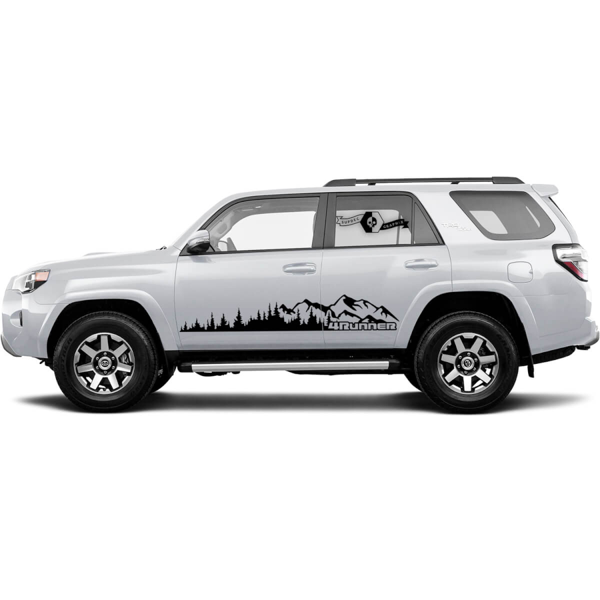 2x 4Runner Side Doors  Vinyl Mountains Forest Decals stripe Stickers for Toyota 4Runner TRD 