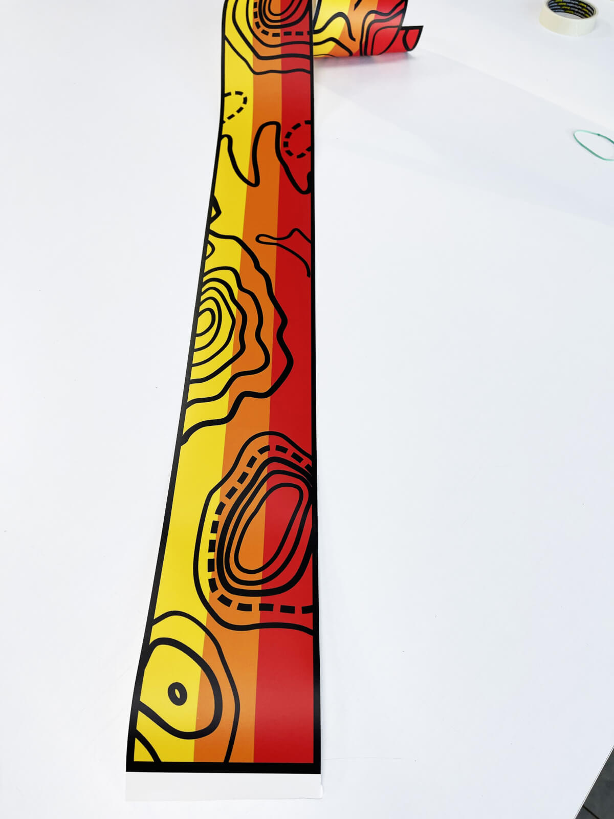 Stripe decal sticker with topographic map Vintage colors for TRD off road Toyota Tacoma FJ Cruiser 4Runner Tundra
