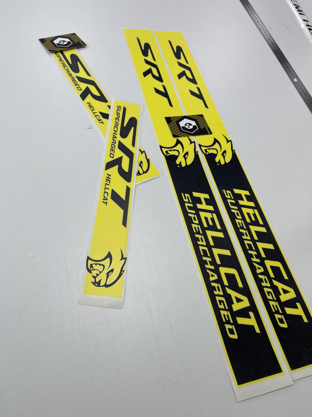 Dodge Challenger Charger Hellcat Door Sill Stickers Decals SRT Hemi any colors