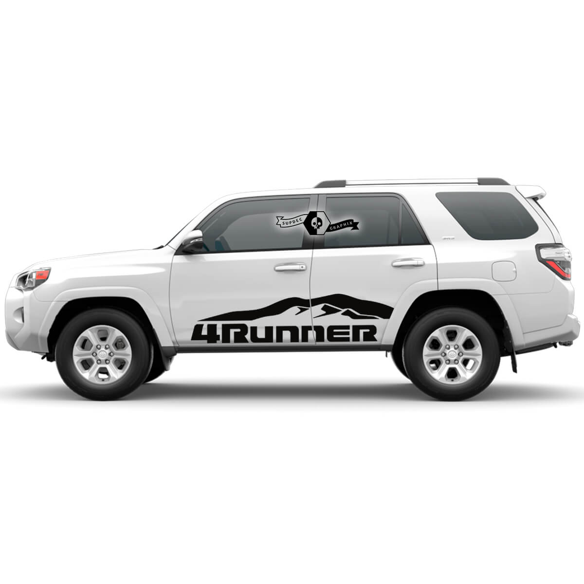 2x 4Runner 2023 Side Doors  Vinyl Mountains Decals stripe Stickers for Toyota 4Runner TRD 