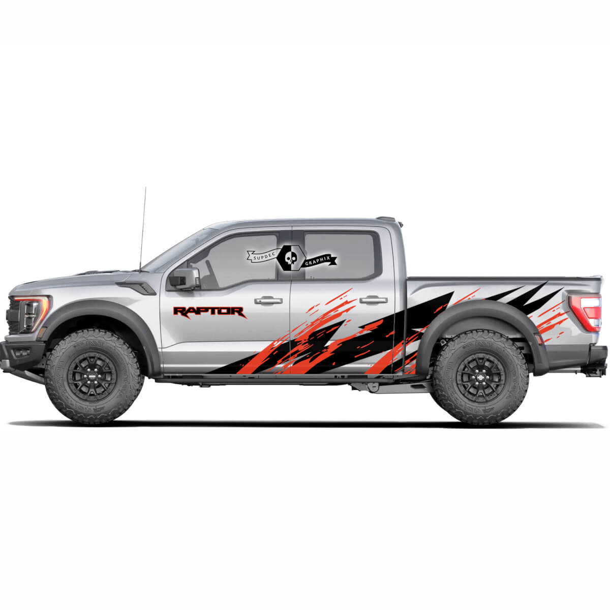 Pair Ford F150 Raptor Pickup 2 colors Splash Side WRAP decal sticker
