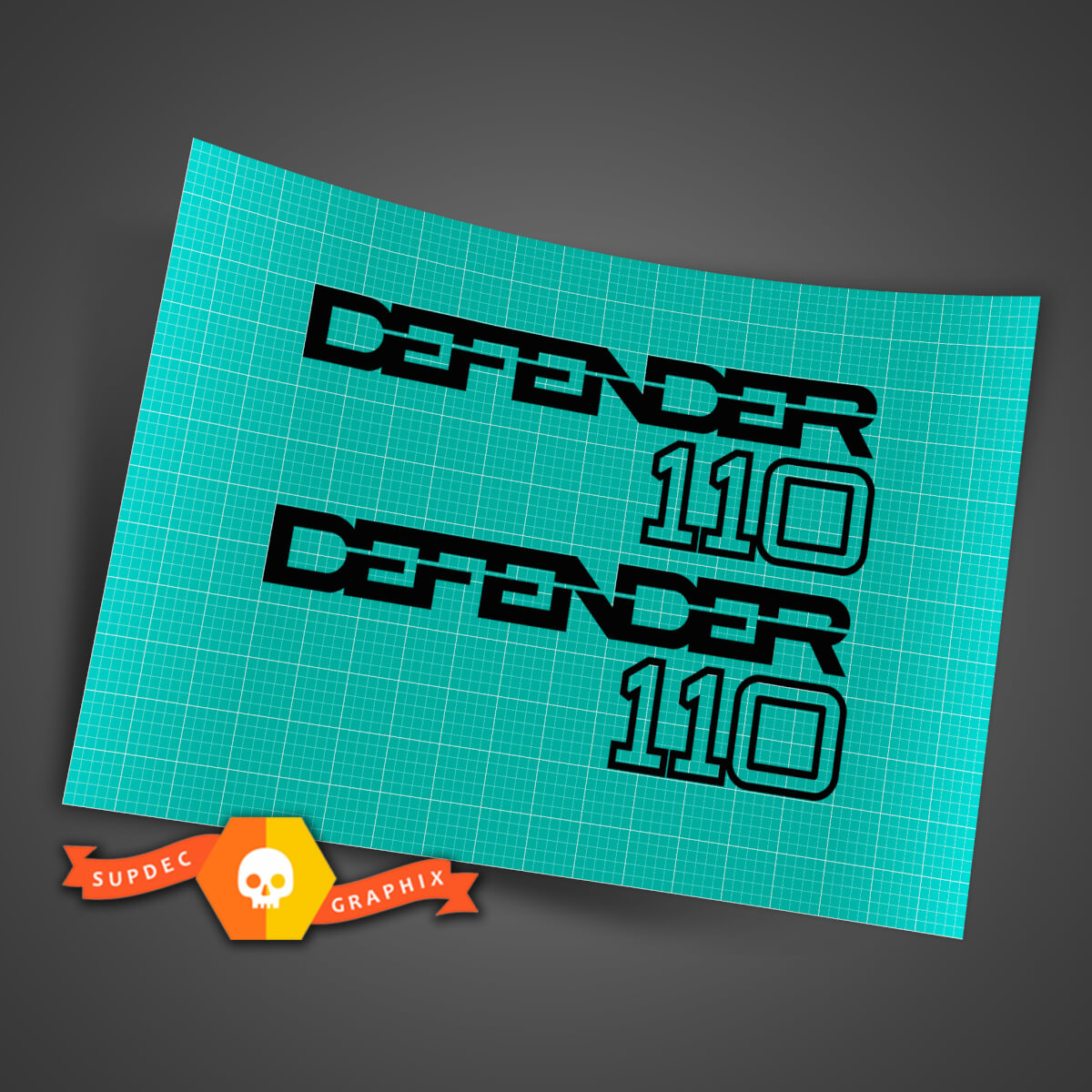 Pair Land Rover Defender 110 tailgate Decal For Land Rover Defender 110 Sticker